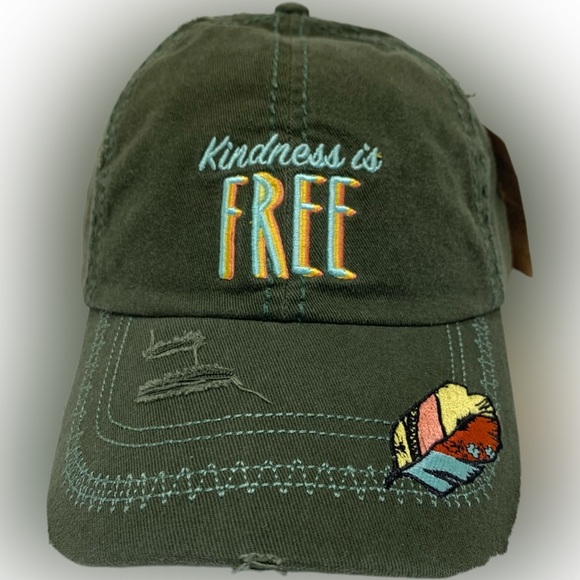 Catchfly Accessories - Catchfly Women's Kindness is FREE Baseball Cap